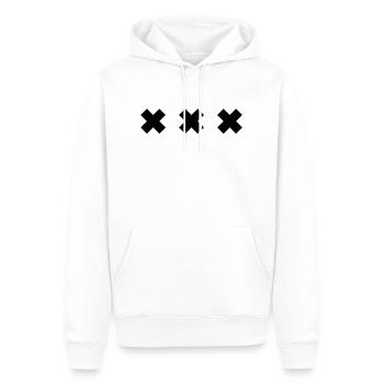 Amsterdam XXX - Männer Premium Bio Hoodie - Weiß - Vorne - Nico (187cm)