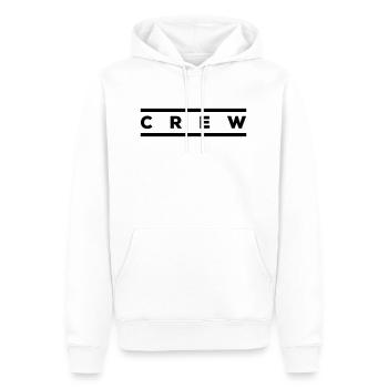 crew - Men’s Premium Organic Hoodie - white - Front - Nico (187cm)
