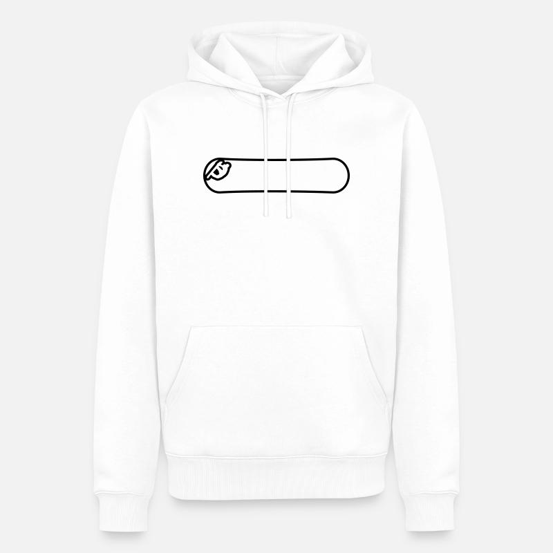 Snowboarder - Männer Premium Bio Hoodie - Weiß