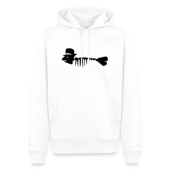 Fishbone with hat - Men’s Premium Organic Hoodie - white - Front - Nico (187cm)