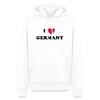 I love Germany - Männer Premium Bio Hoodie - Weiß - Vorne - Nico (187cm)