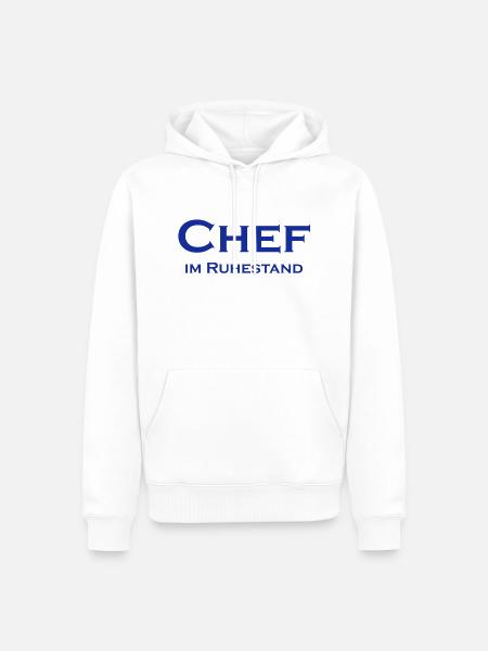 Chef im Ruhestand - Männer Premium Bio Hoodie - Weiß