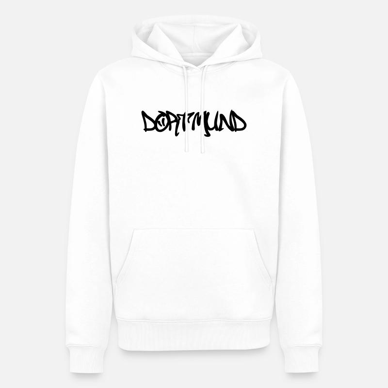 Dortmund Graffiti - Sweat à capuche Premium bio Homme - blanc