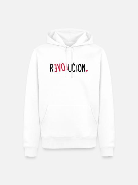 Love Revolucion - Männer Premium Bio Hoodie - Weiß