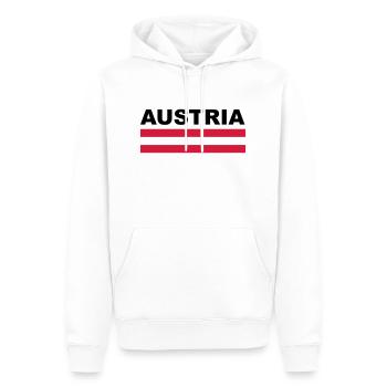 Autriche drapeau Autriche cadeau - Sweat à capuche Premium bio Homme - blanc - Devant - Nico (187cm)