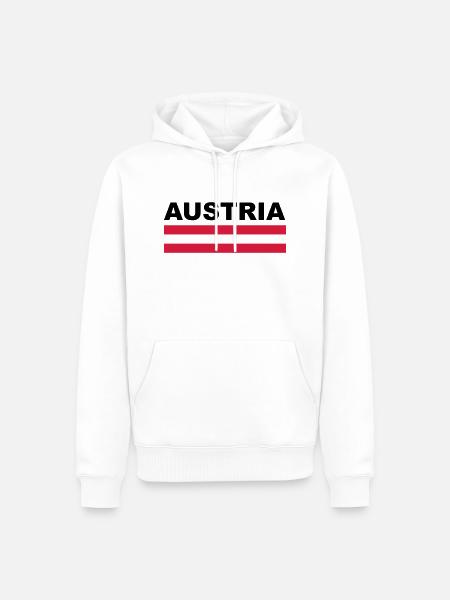 Austria Austria flag gift - Men’s Premium Organic Hoodie - white