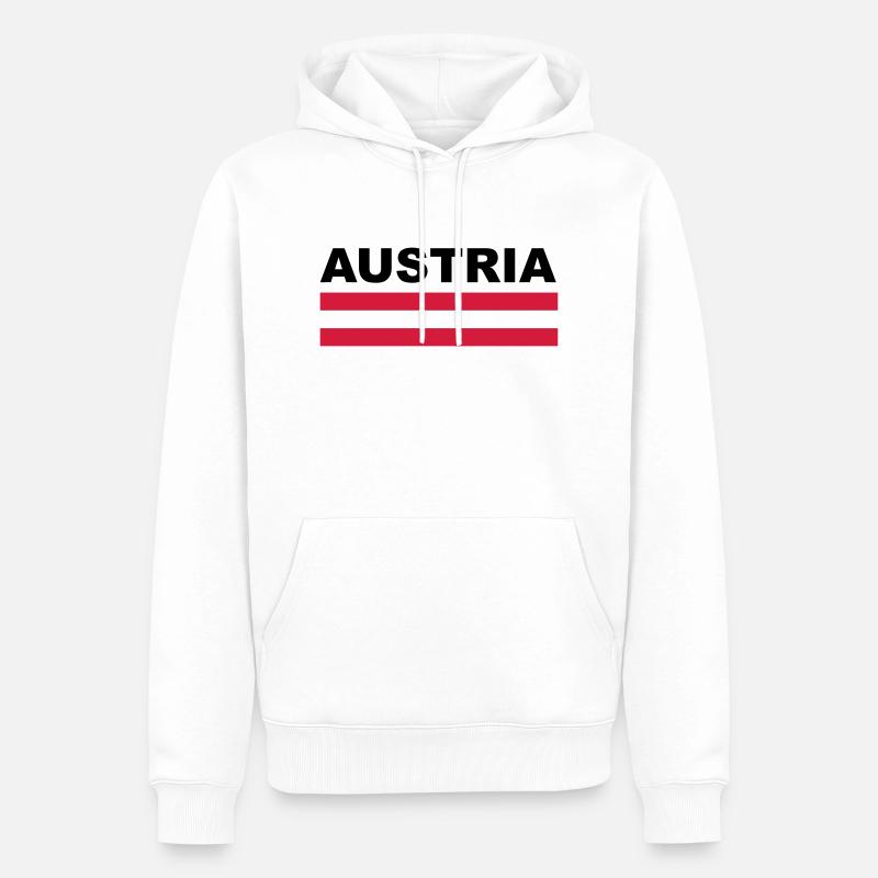 Autriche drapeau Autriche cadeau - Sweat à capuche Premium bio Homme - blanc
