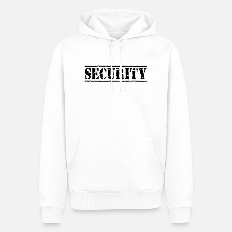 Security - Sweat à capuche Premium bio Homme - blanc
