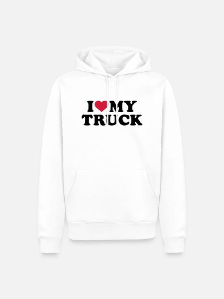 LKW - Männer Premium Bio Hoodie - Weiß