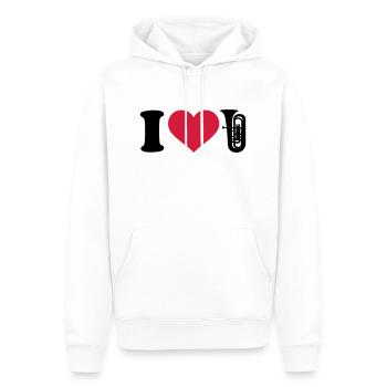 Tuba - Männer Premium Bio Hoodie - Weiß - Vorne - Nico (187cm)