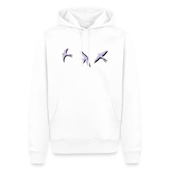 hirondelle - Sweat à capuche Premium bio Homme - blanc - Devant - Nico (187cm)