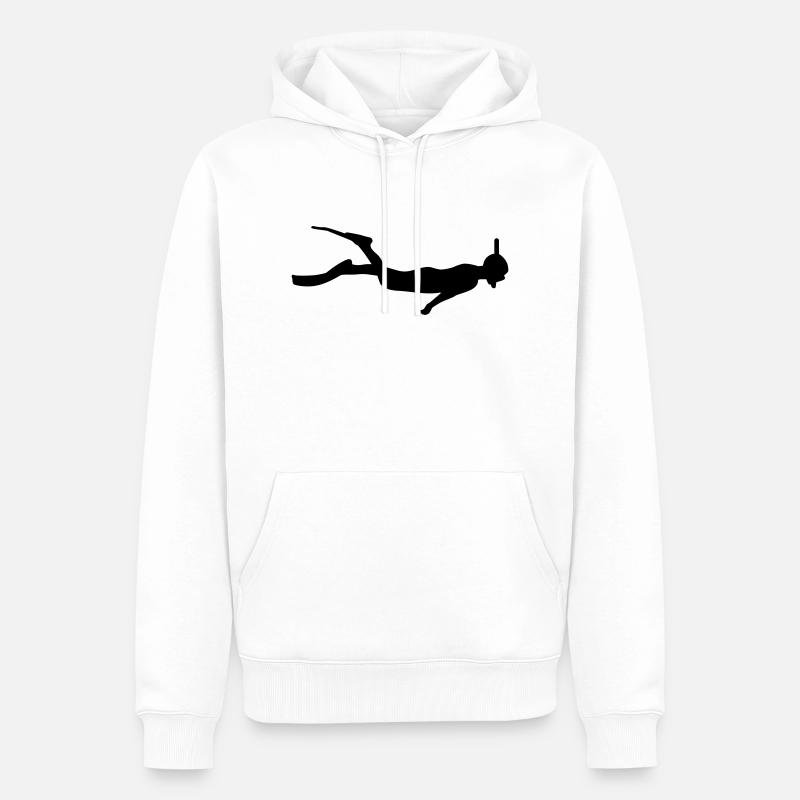 Schnorcheln - Männer Premium Bio Hoodie - Weiß