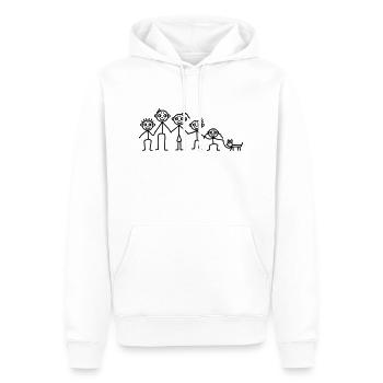 Vater Mutter Kinder - Männer Premium Bio Hoodie - Weiß - Vorne - Nico (187cm)