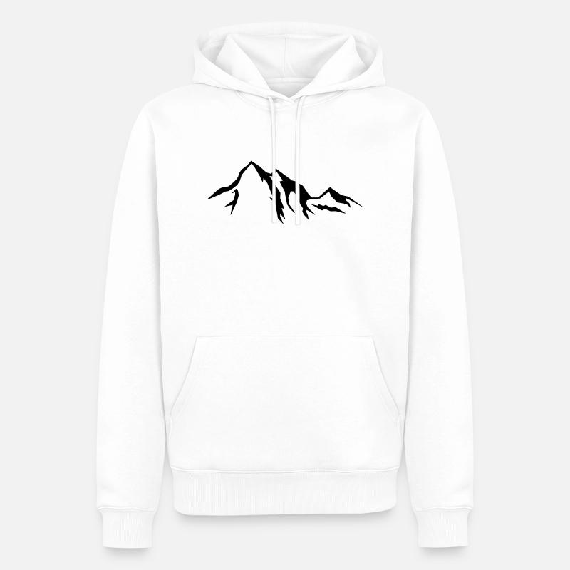 mountains_01 - Männer Premium Bio Hoodie - Weiß