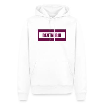 Rentnerin - Männer Premium Bio Hoodie - Weiß - Vorne - Nico (187cm)