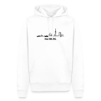 City of Hamburg - Men’s Premium Organic Hoodie - white - Front - Nico (187cm)