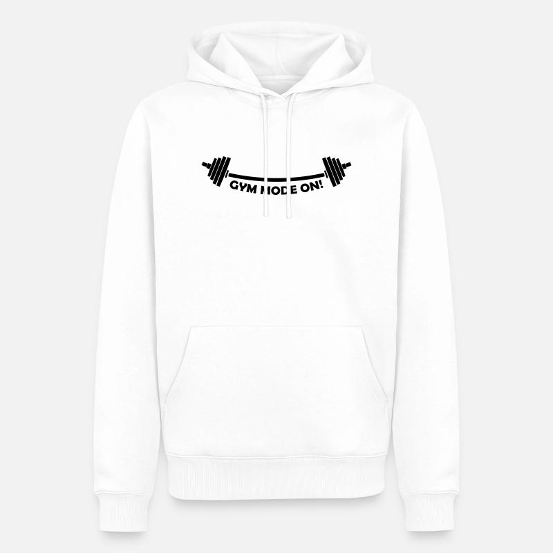 Mode Gym activé - Sweat à capuche Premium bio Homme - blanc
