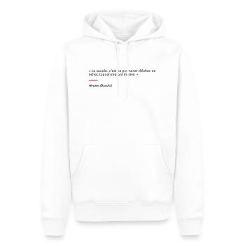 Winston Churchill - Sweat à capuche Premium bio Homme - blanc - Devant - Nico (187cm)