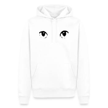 Cat Cat Eyes Eyes Pet Cats Kitten - Men’s Premium Organic Hoodie - white - Front - Nico (187cm)