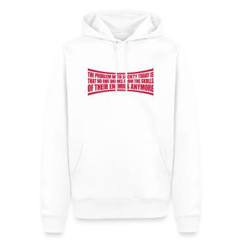 boissons de crânes ennemis - Sweat à capuche Premium bio Homme - blanc - Devant - Nico (187cm)