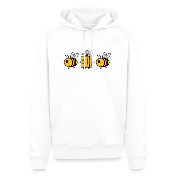 bee different Comic Biene - Männer Premium Bio Hoodie - Weiß - Vorne - Nico (187cm)