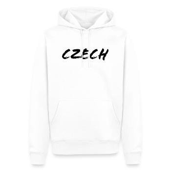 Tchèque - Sweat à capuche Premium bio Homme - blanc - Devant - Nico (187cm)