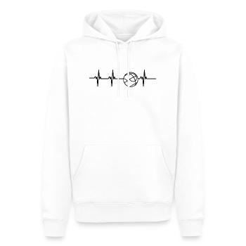 battement de cœur pétanque - Sweat à capuche Premium bio Homme - blanc - Devant - Nico (187cm)
