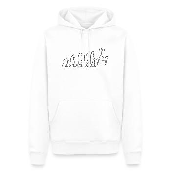 Football Player Football Team Football Design - Sweat à capuche Premium bio Homme - blanc - Devant - Nico (187cm)