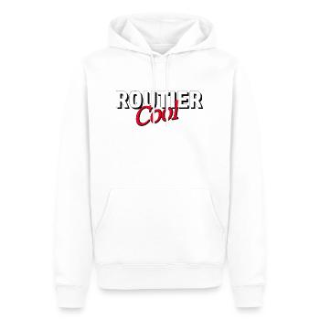 routier cool - Sweat à capuche Premium bio Homme - blanc - Devant - Nico (187cm)