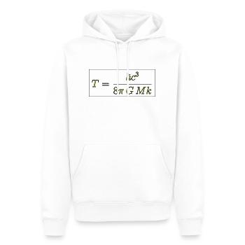 Temperaturformel eines Schwarzen Loches - Männer Premium Bio Hoodie - Weiß - Vorne - Nico (187cm)