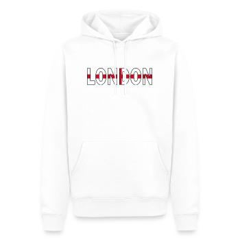 Londres aux couleurs nationales - Sweat à capuche Premium bio Homme - blanc - Devant - Nico (187cm)