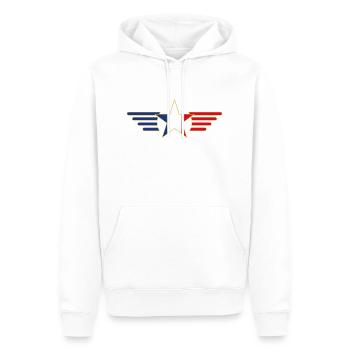 I Love France Elegance Style Design T-Shirt - Sweat à capuche Premium bio Homme - blanc - Devant - Nico (187cm)