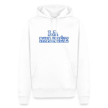 la Mariée chinoiserie bleu - Sweat à capuche Premium bio Homme - blanc - Devant - Nico (187cm)