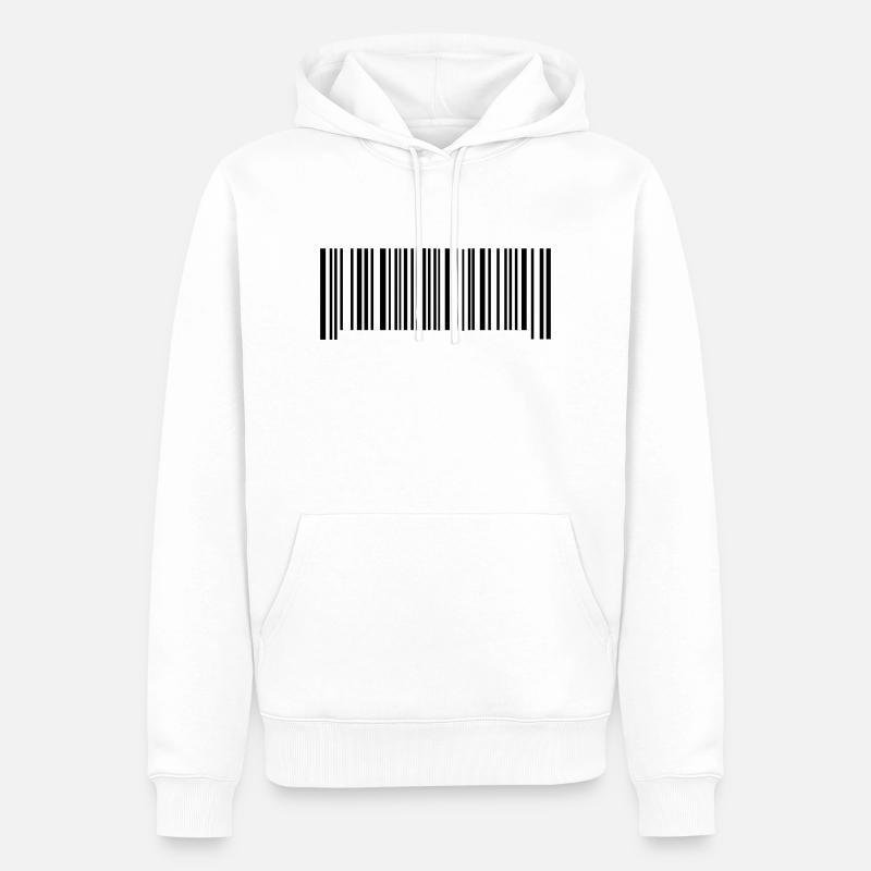 code - Sweat à capuche Premium bio Homme - blanc