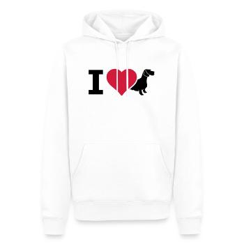 IL Dachshund wire-haired dachshund - Men’s Premium Organic Hoodie - white - Front - Nico (187cm)