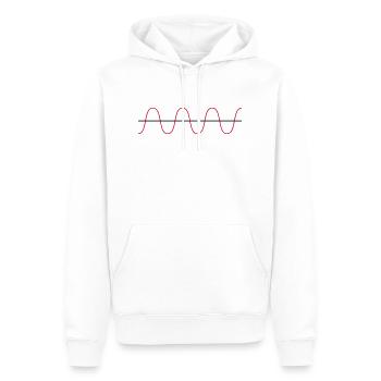 Wellenform Sinus Waveform OSC Physik Schwingung - Männer Premium Bio Hoodie - Weiß - Vorne - Nico (187cm)