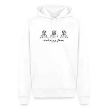 Ansichten eines Clowns (zweifarbig) - Männer Premium Bio Hoodie - Weiß - Vorne - Nico (187cm)