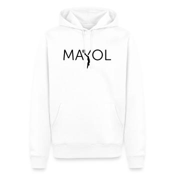 Mayol - Freediving Apnoe Legend - Männer Premium Bio Hoodie - Weiß - Vorne - Nico (187cm)