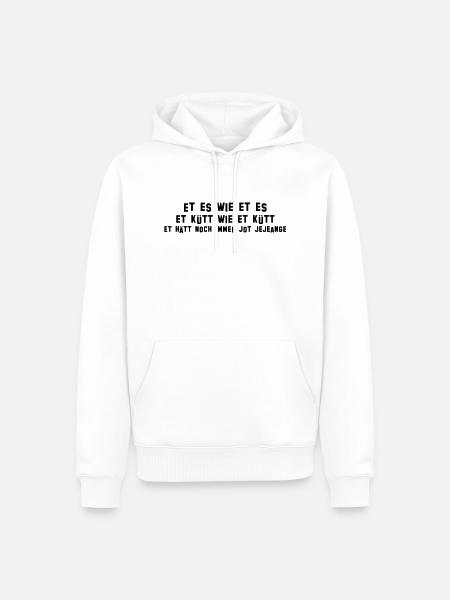 Et es wie et es - Männer Premium Bio Hoodie - Weiß