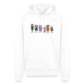 Familie mit vielen Kindern - Männer Premium Bio Hoodie - Weiß - Vorne - Nico (187cm)