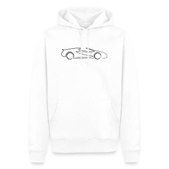 Cabrio PS Roadster Sportwagen Tribal - Männer Premium Bio Hoodie - Weiß - Vorne - Nico (187cm)