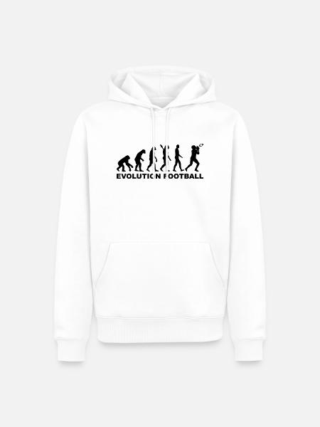 Evolution Football - Men’s Premium Organic Hoodie - white