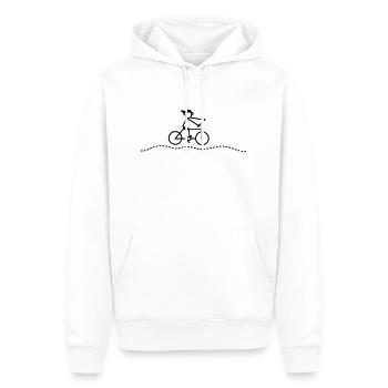 Radfahrer - Fahrrad - Männer Premium Bio Hoodie - Weiß - Vorne - Nico (187cm)