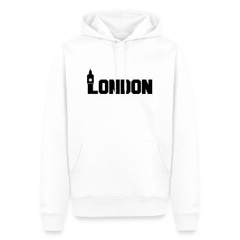 london - Männer Premium Bio Hoodie - Weiß - Vorne - Nico (187cm)