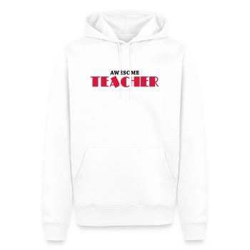 Awesome teacher - Sweat à capuche Premium bio Homme - blanc - Devant - Nico (187cm)