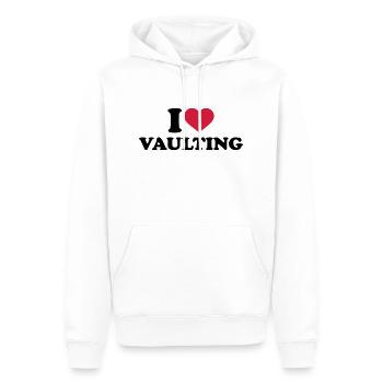 Voltigieren - Männer Premium Bio Hoodie - Weiß - Vorne - Nico (187cm)