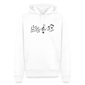 Melodie Musik Noten - Männer Premium Bio Hoodie - Weiß - Vorne - Nico (187cm)