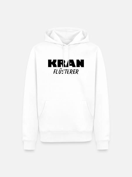 kran flüsterer - Männer Premium Bio Hoodie - Weiß