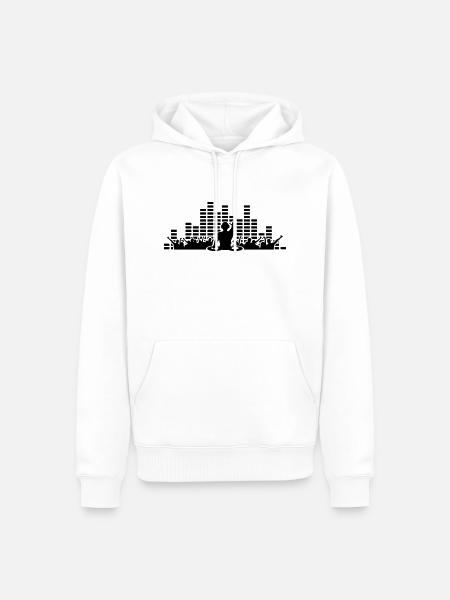Musik - DJ Party - Männer Premium Bio Hoodie - Weiß