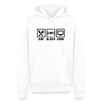 Programmer - Men’s Premium Organic Hoodie - white - Front - Nico (187cm)